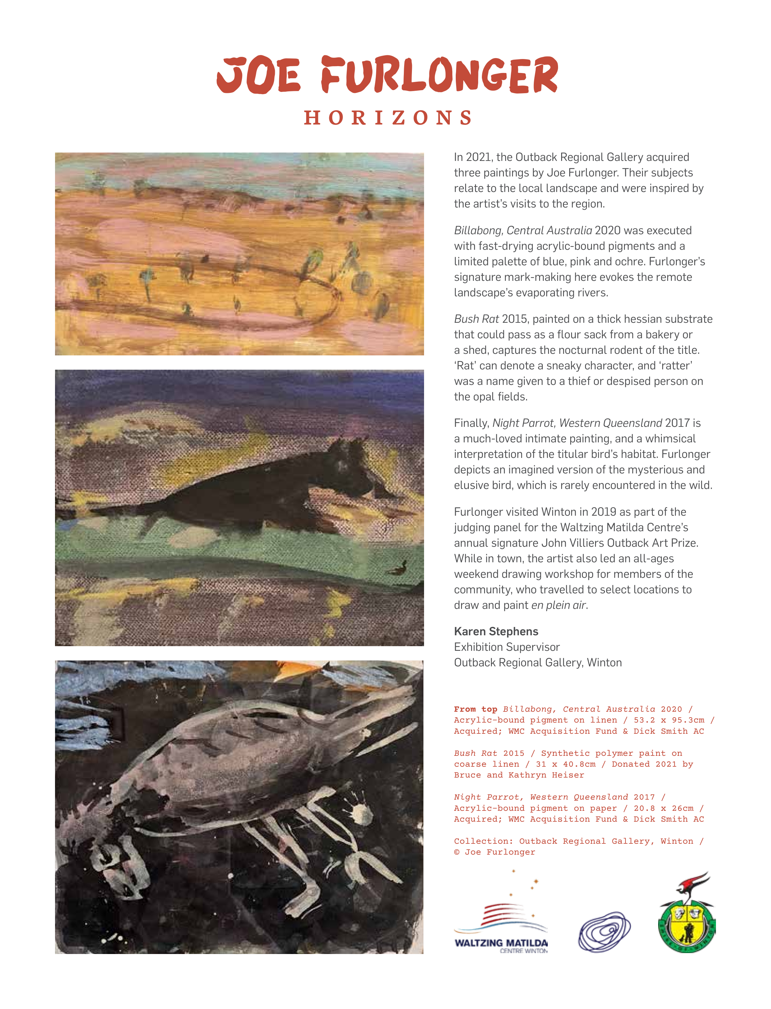 Joe Furlonger Horizons Exhibition 2025