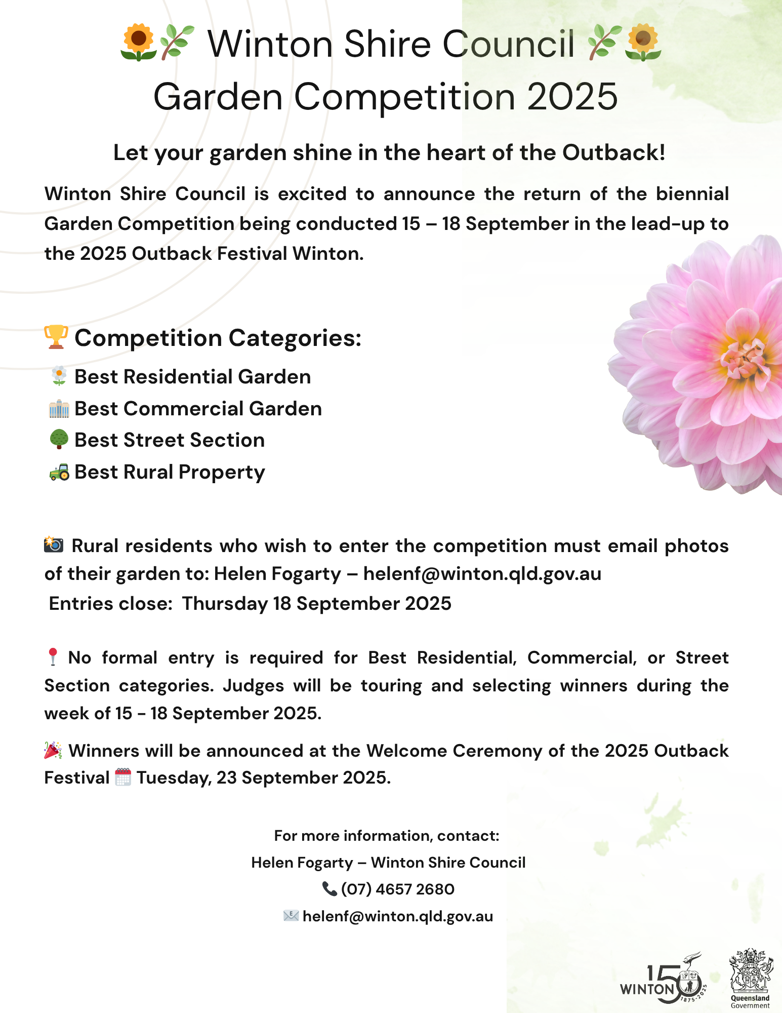 Winton Shire Council Garden Competition 2025